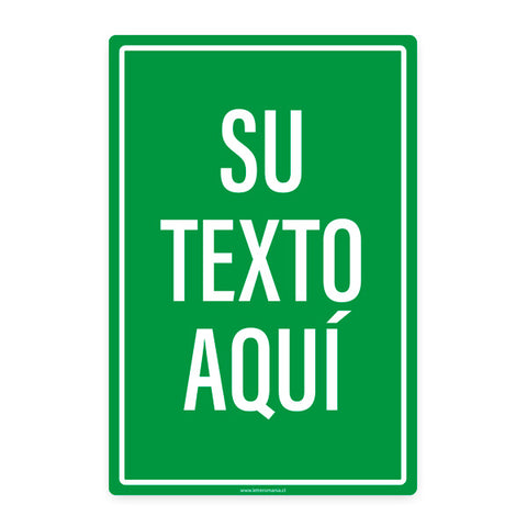 Vertical Personalized Green Sign