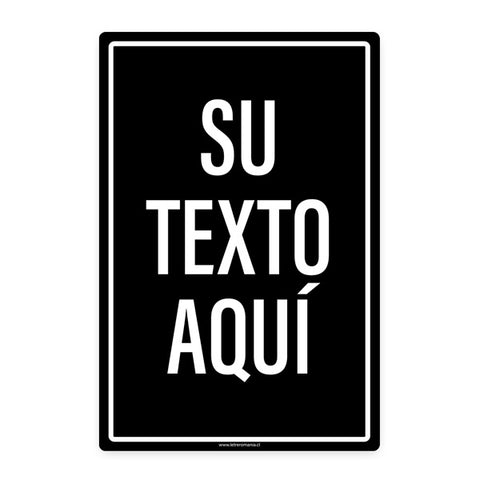 Vertical Black Sign