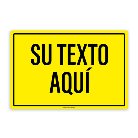 Horizontal Yellow Sign
