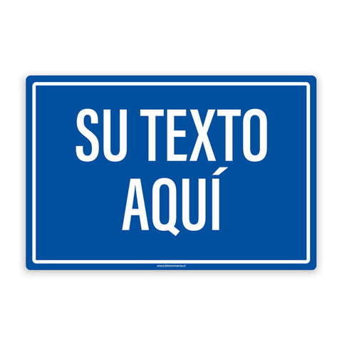 Horizontal Blue Sign
