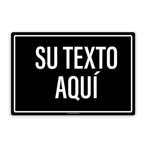 Horizontal Black Sign