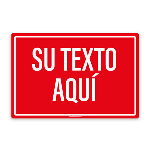 Horizontal Red Sign