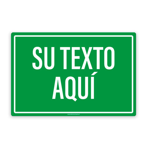 Horizontal Green Sign